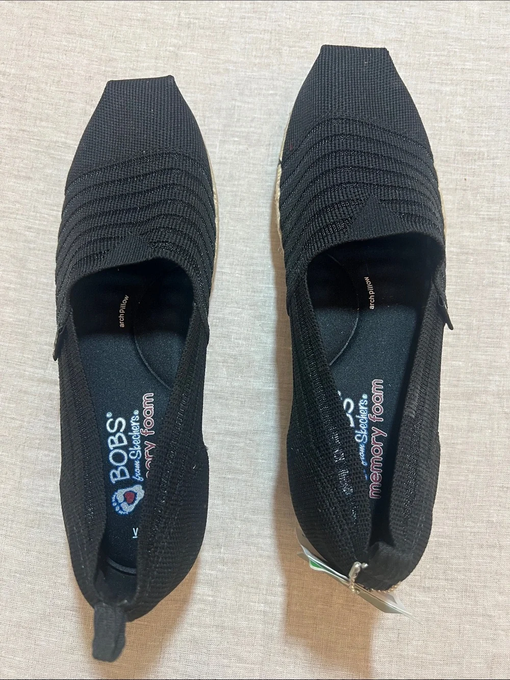 Skechers BOBS Highlights 2.0 - Homestretch Espadrille Wedge. Size 9